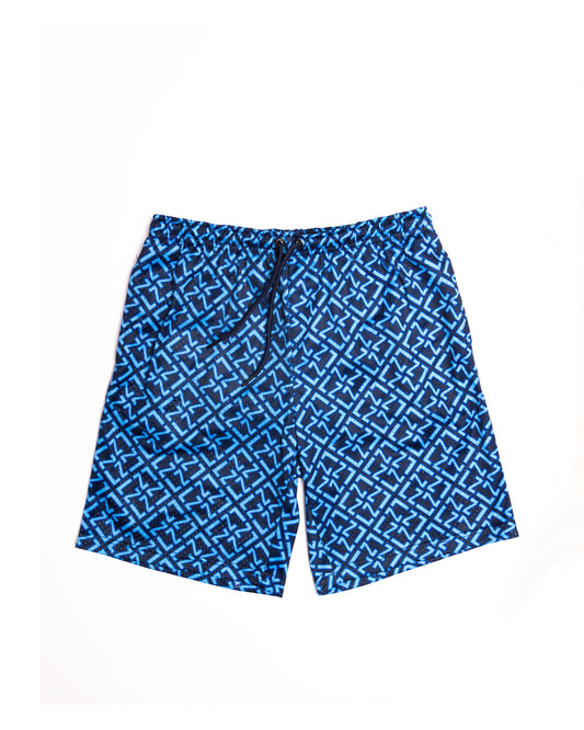 LZ MONOGRAM SHORTS (Blue)