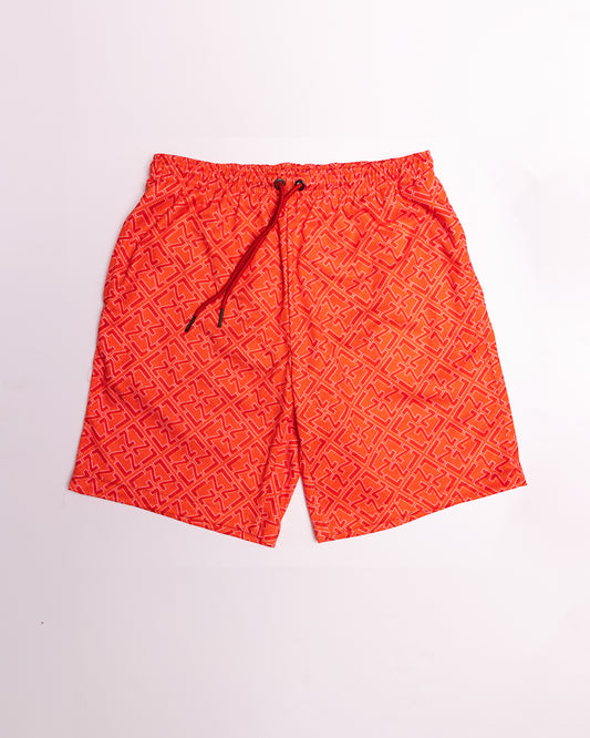 LZ MONOGRAM SHORTS (Red)