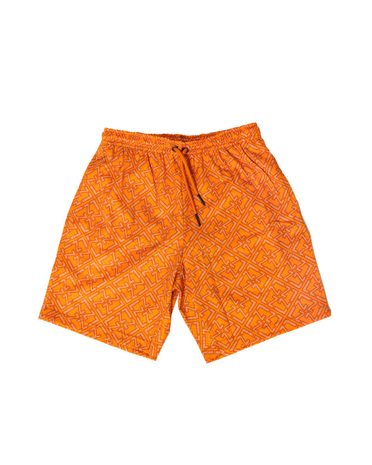 LZ MONOGRAM SHORTS (Orange)