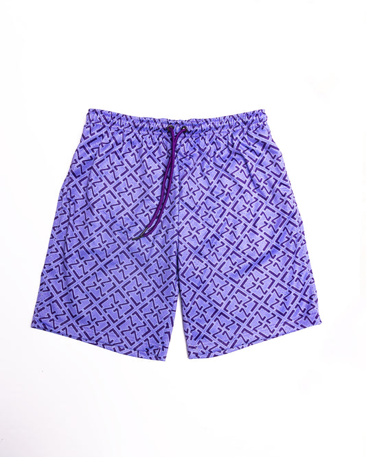 LZ MONOGRAM SHORTS (Purple)