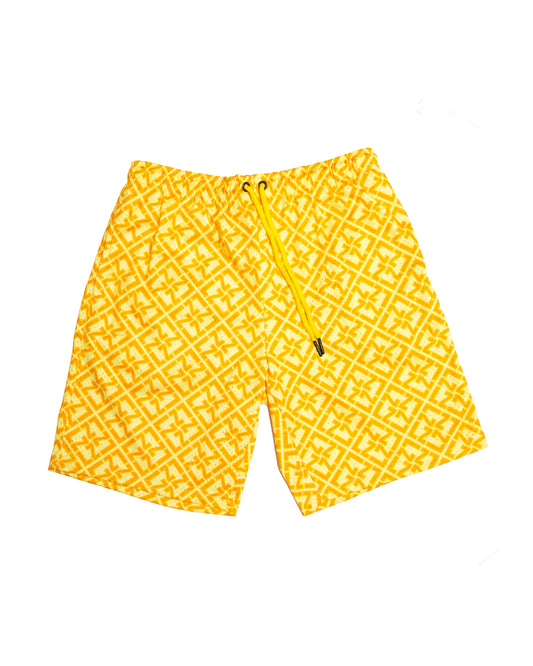 LZ MONOGRAM SHORTS (Yellow)