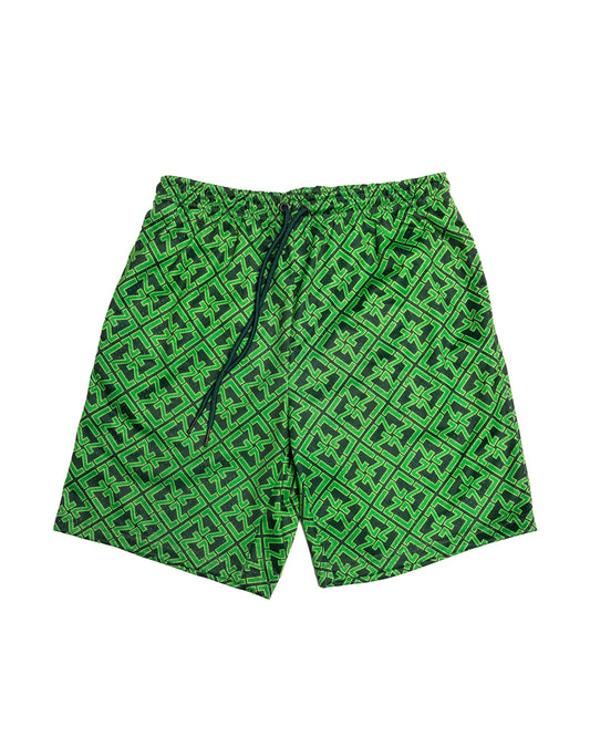 LZ MONOGRAM SHORTS (Green)