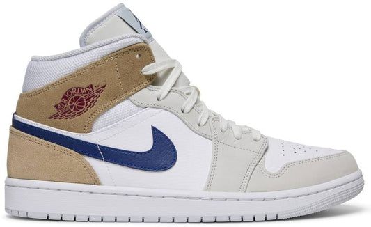 Air Jordan 1 Mid 'White Khaki Blue Void' DO6726-100