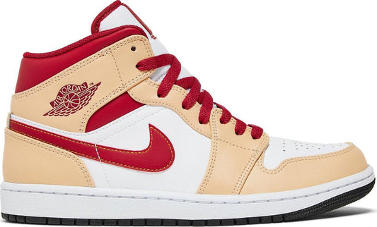 Air Jordan 1 Mid 'Light Curry Cardinal Red' 554724-201