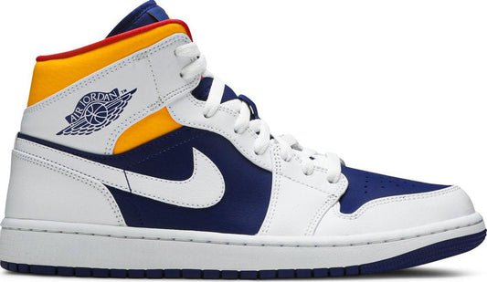 Air Jordan 1 Mid 'White Deep Royal Blue' 554724-131