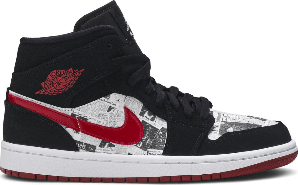 Air Jordan 1 Mid SE 'Newspaper Air Times' 852542-061