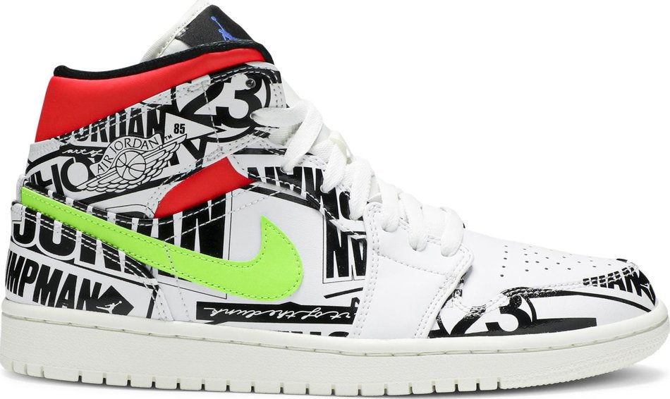 Air Jordan 1 Mid 'Over-Print Logos' 554724-119